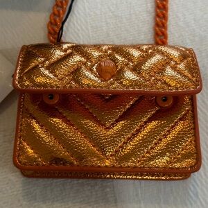 Kurt geiger brand new metallic micro crossbody bag